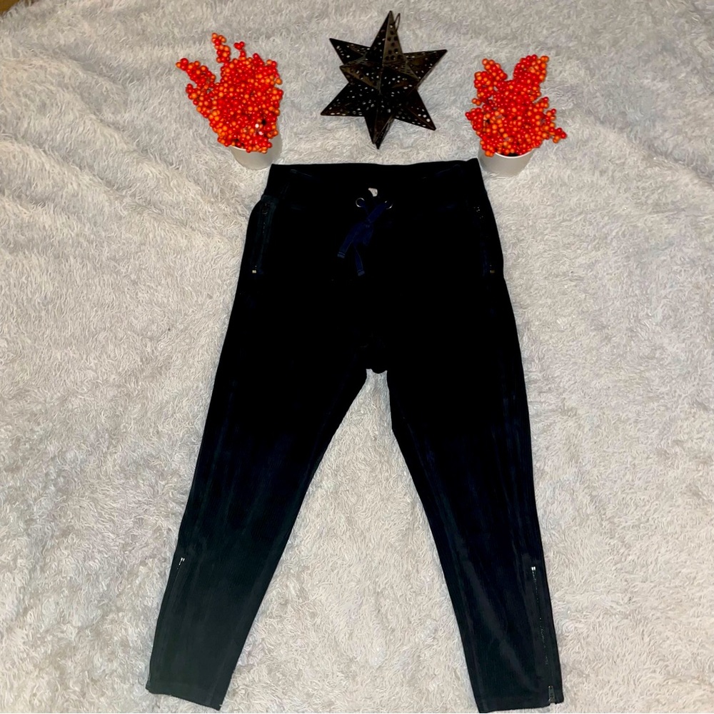 Free People Women’s (L) Black Velour Joggers